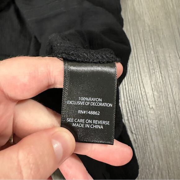 Torrid Black Gauze Embroidered Crotchet Trim 3/4 Sleeve‎ Pullover Top Size 2X - Picture 8 of 12